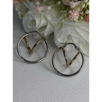 925 Sterling Silver Elegant Italy Earrings Length 1.10 Inch