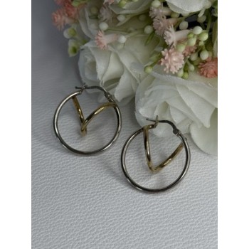925 Sterling Silver Elegant Italy Earrings Length 1.10 Inch