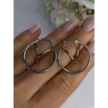 925 Sterling Silver Elegant Italy Earrings Length 1.10 Inch