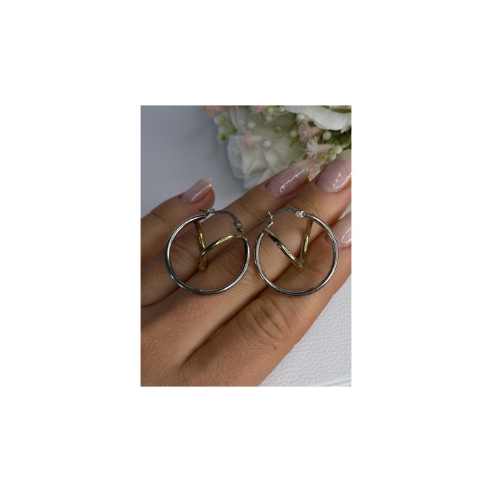 925 Sterling Silver Elegant Italy Earrings Length 1.10 Inch