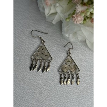 925 Sterling Silver Earrings Length 1.70 Inch