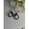 VINTAGE 925 STERLING SILVER PEARL EARRINGS LENGTH 1.50 INCH