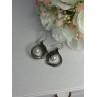 VINTAGE 925 STERLING SILVER PEARL EARRINGS LENGTH 1.50 INCH