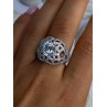 Shiny 925 Sterling Silver Cz Ring Size 9