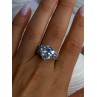 Beautiful Shiny 925 Sterling Silver Cz Ring Size 9.5