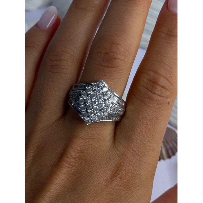 925 Sterling Silver Cz Ring Size 10