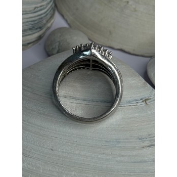 925 Sterling Silver Cz Ring Size 10