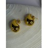 925 Sterling Silver Gold Plated Drop Earrings Length 0.7 inch