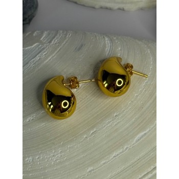 925 Sterling Silver Gold Plated Drop Earrings Length 0.7 inch