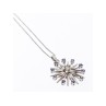 14K WHITE GOLD SAPPHIRES & DIAMOND CHAIN WITH PENDANT