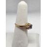 14K YELLOW GOLD RING TANZANITE & DIAMOND SIZE 6