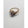 14K YELLOW GOLD RING TANZANITE & DIAMOND SIZE 6