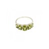 925 Sterling Silver Peridot Ring Size 7