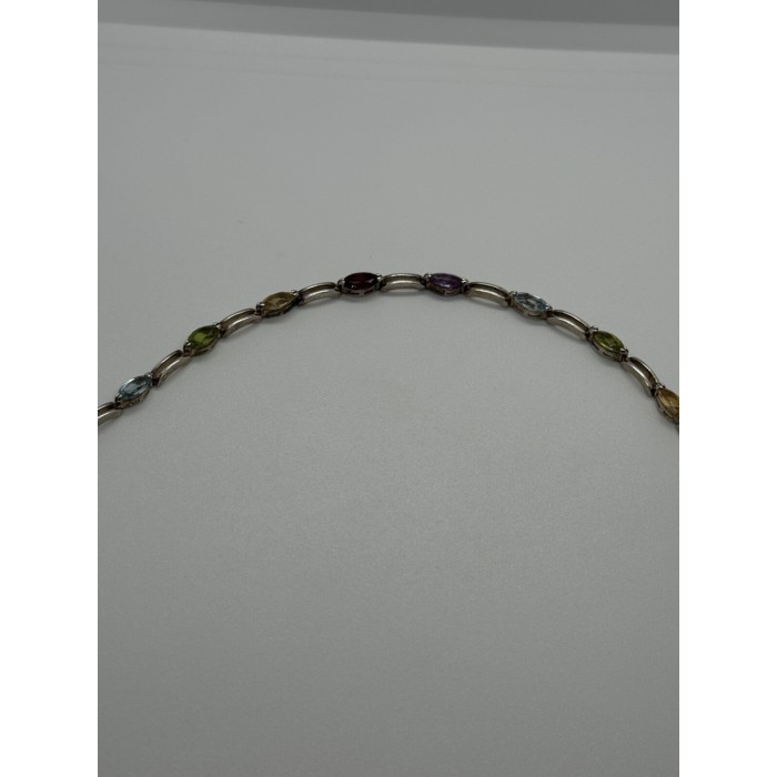 925 STERLING SILVER TOURMALINES BRACELET