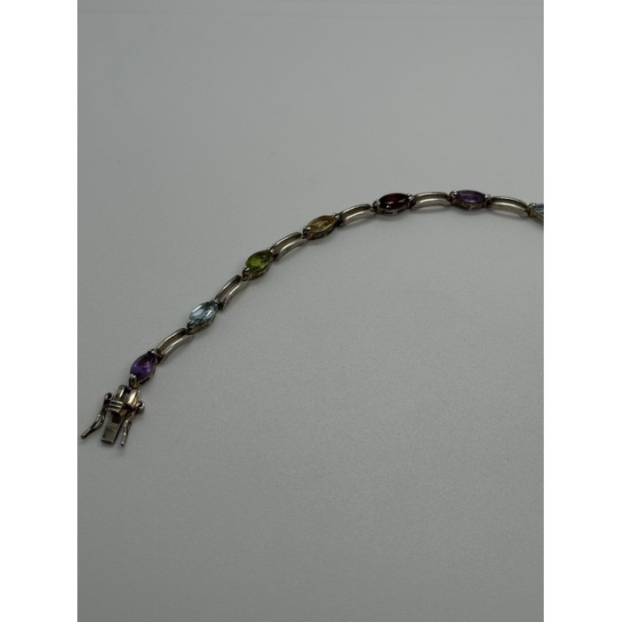 925 STERLING SILVER TOURMALINES BRACELET