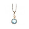 925 STERLING SILVER BLUE SPINEL CHAIN WITH PENDANT