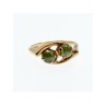 925 Sterling Silver Gold Plated Nephrite Ring Size 7