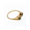 925 Sterling Silver Gold Plated Nephrite Ring Size 7