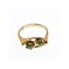 925 Sterling Silver Gold Plated Nephrite Ring Size 7