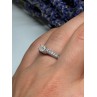 10K WHITE GOLD RING SAPPHIRE SIZE 6.5