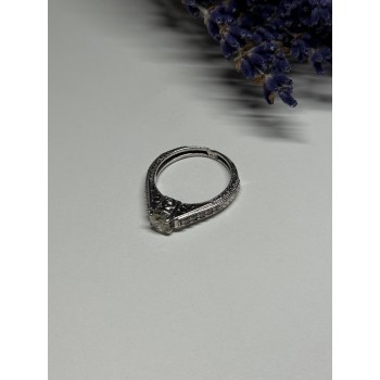 10K WHITE GOLD RING SAPPHIRE SIZE 6.5