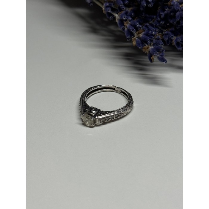 10K WHITE GOLD RING SAPPHIRE SIZE 6.5