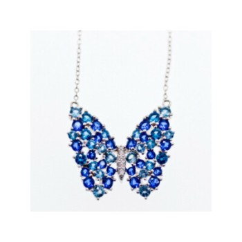 925 Sterling Silver Aquamarine & Tourmaline 