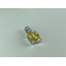 925 Sterling Silver Yellow & White CZ Pendant