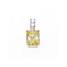 925 Sterling Silver Yellow & White CZ Pendant