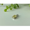 925 Sterling Silver Yellow & White CZ Pendant