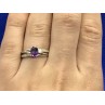 925 Sterling Silver Amethyst Ring Size 7