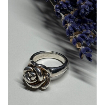 925 Sterling Silver Rose Ring Size 7