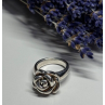 925 Sterling Silver Rose Ring Size 7