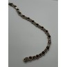 925 STERLING SILVER GARNET & MARCASITE BRACELET