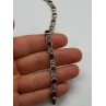 925 STERLING SILVER GARNET & MARCASITE BRACELET