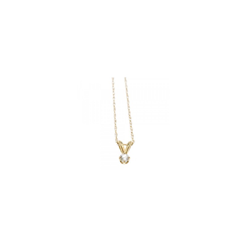 14K YELLOW GOLD DIAMOND CHAIN WITH PENDANT