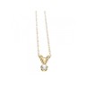 14K YELLOW GOLD DIAMOND CHAIN WITH PENDANT