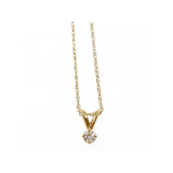 14K YELLOW GOLD DIAMOND CHAIN WITH PENDANT