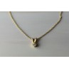 14K YELLOW GOLD DIAMOND CHAIN WITH PENDANT