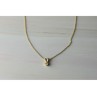 14K YELLOW GOLD DIAMOND CHAIN WITH PENDANT