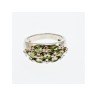 925 Sterling Silver Peridot Ring Size 7