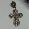 925 Sterling Silver CZ Cross Length 40 Mm