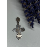 925 Sterling Silver CZ Cross Length 40 Mm