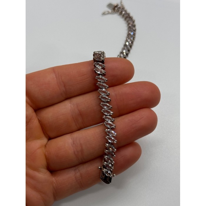 925 STERLING SILVER TOURMALINES BRACELET