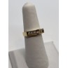 14K YELLOW GOLD & COLORLESS SAPPHIRE RING  SIZE 5.5