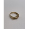 14K YELLOW GOLD & COLORLESS SAPPHIRE RING  SIZE 5.5