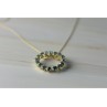 10K YELLOW GOLD TOPAZ CHAIN WITH PENDANT