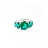 925 Sterling Silver Green CZ Ring Size 8