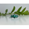 925 Sterling Silver Green CZ Ring Size 8