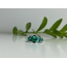 925 Sterling Silver Green CZ Ring Size 8